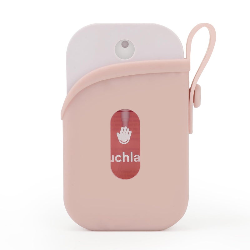 DATANSUN Silicone Case with Keychain for Touchland ?Easy to Clean??Adjustable Strap? Case for Power Mist and Glow Mist 1FL OZ., Pink - Image 1